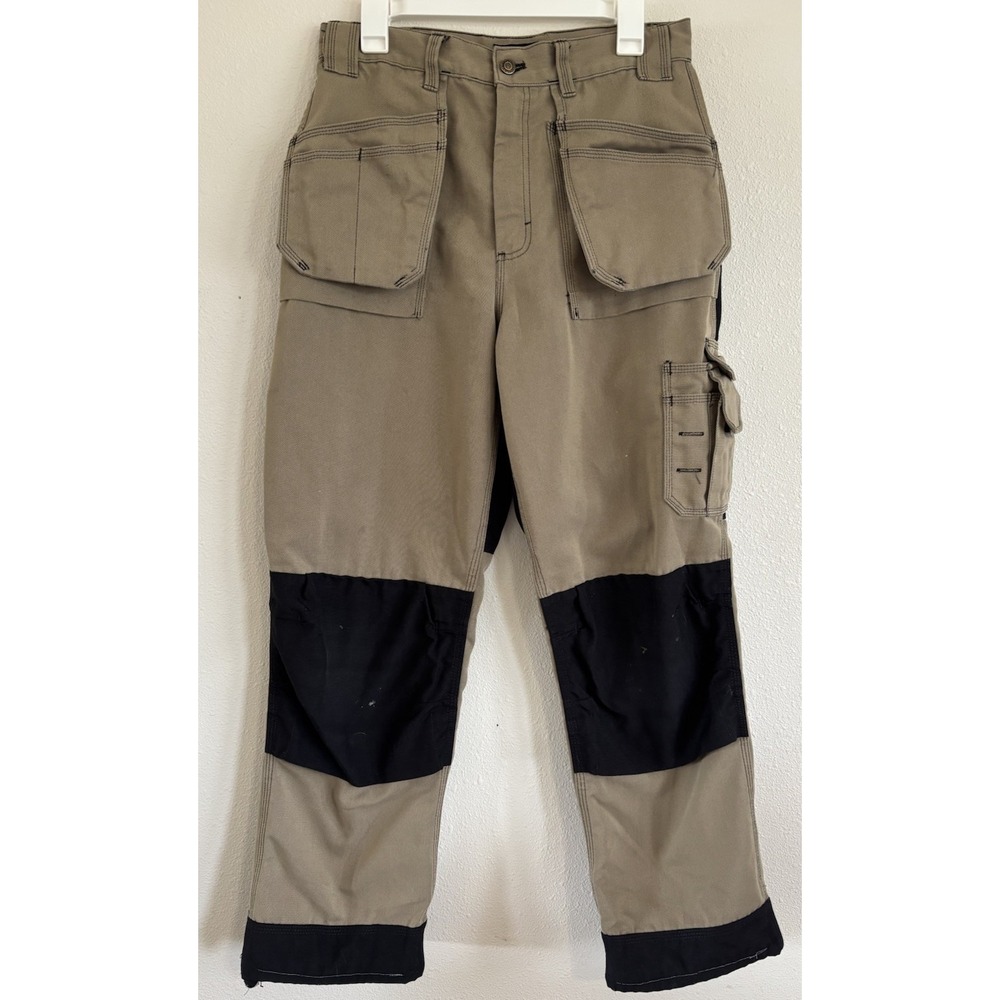 Blaklader Workwear Cargo Painter Carpenter Utility Pants 30x32 Beige Black